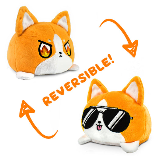 TeeTurtle Reversible Corgi: Orange Sunglasses (Mini) - Premium Toys and Collectible - Just $16.99! Shop now at Retro Gaming of Denver