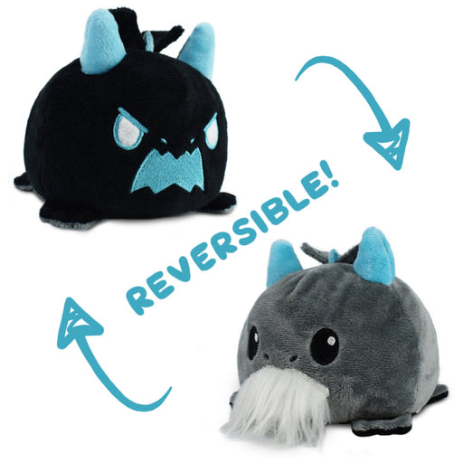 TeeTurtle Reversible Dragon: Gray Bearded/Black (Mini) - Premium Toys and Collectible - Just $16.99! Shop now at Retro Gaming of Denver