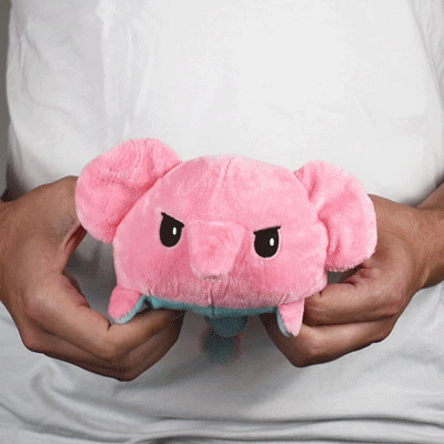 TeeTurtle Reversible Elephant: Aqua/Pink (Mini) - Premium Toys and Collectible - Just $16.99! Shop now at Retro Gaming of Denver