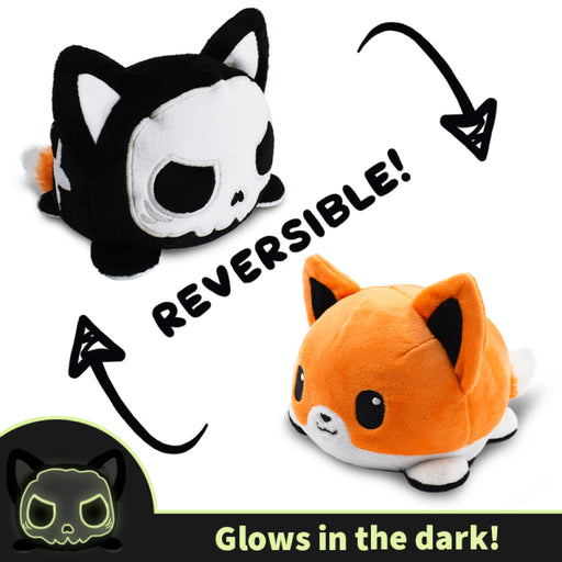 TeeTurtle Reversible Fox: Skeleton Glow (Mini) - Premium Toys and Collectible - Just $16.99! Shop now at Retro Gaming of Denver
