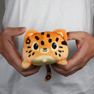 TeeTurtle Reversible Leopard: Orange (Mini) - Premium Toys and Collectible - Just $16.99! Shop now at Retro Gaming of Denver