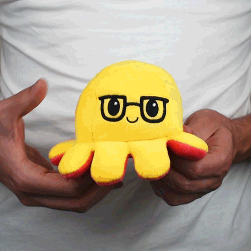 TeeTurtle Reversible Octopus: Yellow/Red Glasses (Mini) - for just $16.99! 