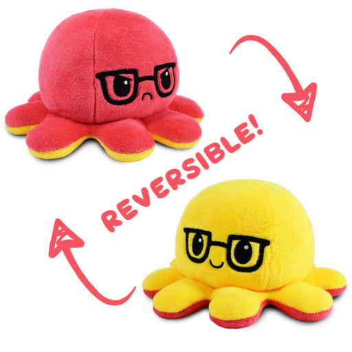 TeeTurtle Reversible Octopus: Yellow/Red Glasses (Mini) - Premium Toys and Collectible - Just $16.99! Shop now at Retro Gaming of Denver