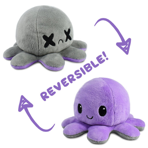 TeeTurtle Reversible Octopus: Purple/Gray (Mini) - Premium Toys and Collectible - Just $16.99! Shop now at Retro Gaming of Denver