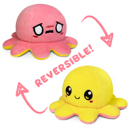 TeeTurtle Reversible Octopus: Yellow/Pink (Mini) - Premium Toys and Collectible - Just $16.99! Shop now at Retro Gaming of Denver