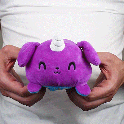 TeeTurtle Reversible Puppicorn: Purple/Blue (Mini) - Premium Toys and Collectible - Just $16.99! Shop now at Retro Gaming of Denver