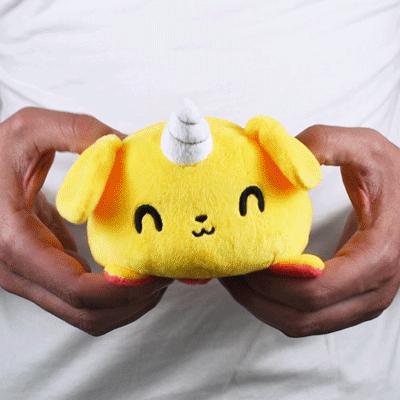 TeeTurtle Reversible Puppicorn: Yellow/Red (Mini) - for just $16.99! 