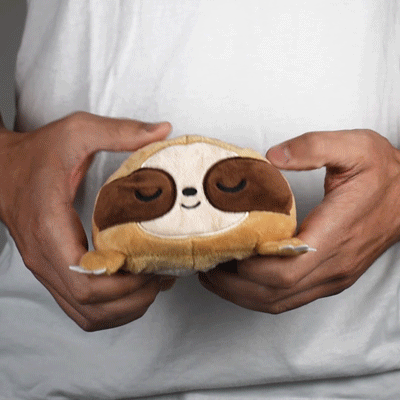TeeTurtle Reversible Sloth: Brown (Mini) - Premium Toys and Collectible - Just $16.99! Shop now at Retro Gaming of Denver