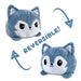 TeeTurtle Reversible Wolf: Gray (Mini) - for just $16.99! 