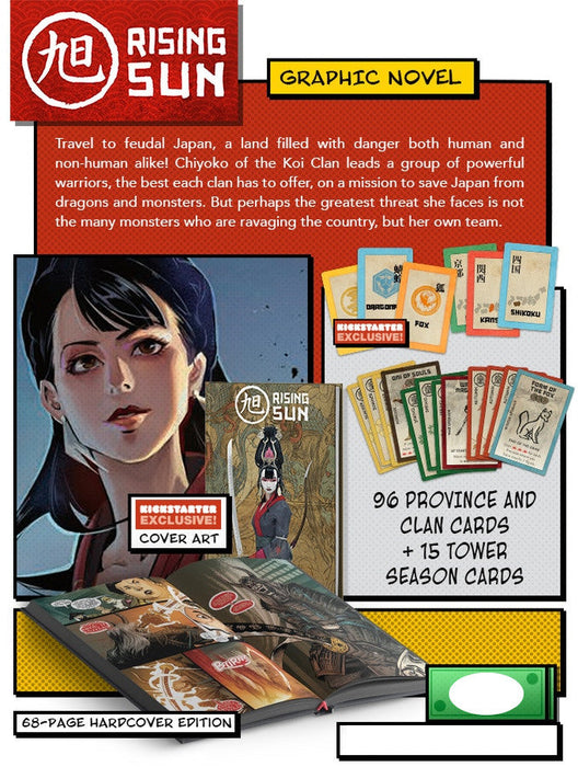Rising Sun: Graphic Novel + Kickstarter Exclusive Comic Book Extras - for just $49.99! 