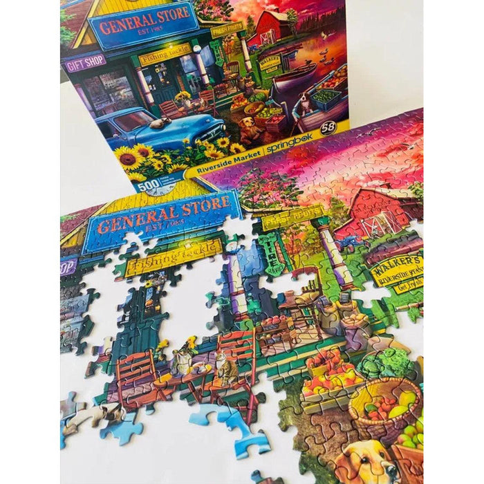 Riverside Market 500 Piece Jigsaw Puzzle Springbok - for just $17.99! 