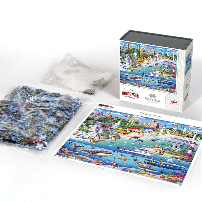 Riviera Maya 500 Piece Jigsaw Puzzle Boardwalk - for just $21.99! 