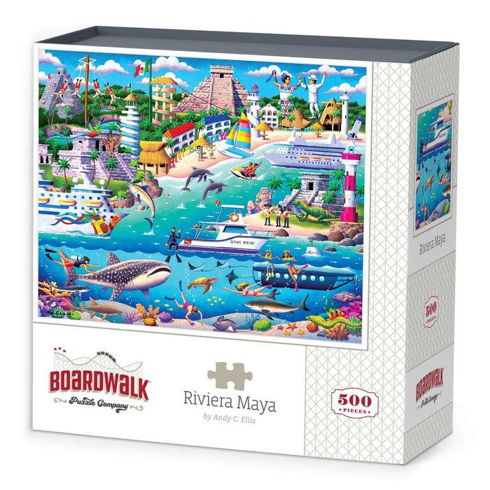 Riviera Maya 500 Piece Jigsaw Puzzle Boardwalk - for just $21.99! 
