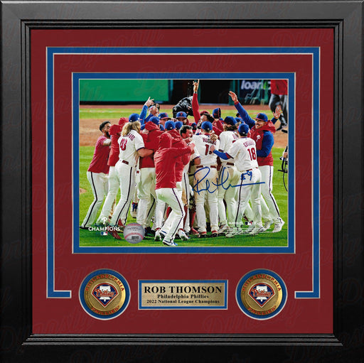 Rob Thomson 2022 NL Champions Mound Celebration Philadelphia Phillies Autographed 8x10 Framed Photo - for just $99.99! 