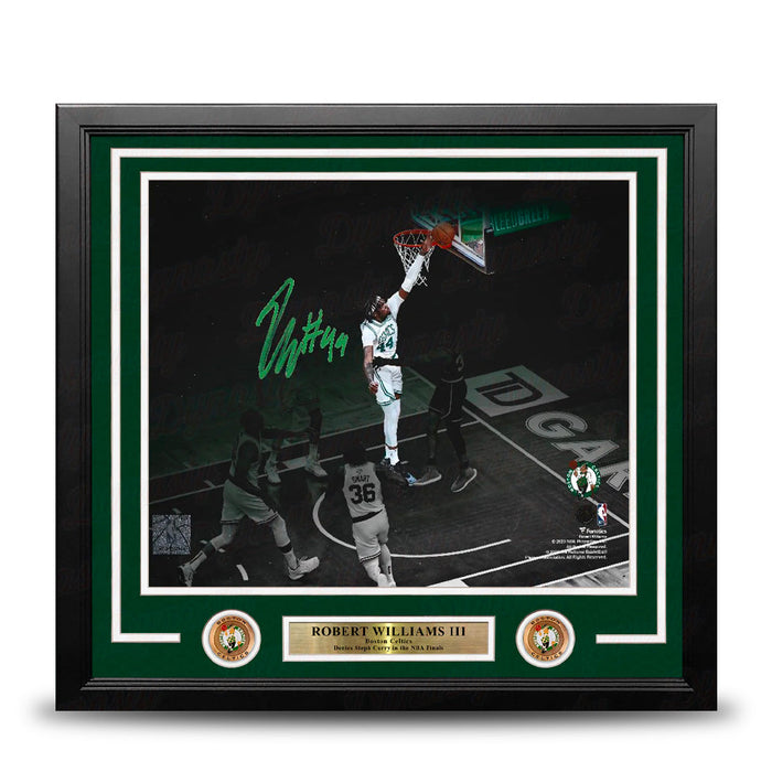 Robert Williams III Blocks Steph Curry Boston Celtics Autographed Framed Basketball Photo - for just $69! 