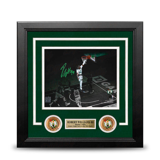 Robert Williams III Blocks Steph Curry Boston Celtics Autographed Framed Basketball Photo - for just $69! 