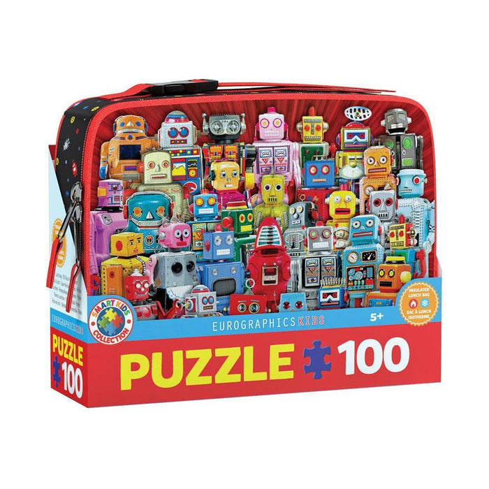 Robots Lunch Bag & 100 Piece Jigsaw Puzzle Eurographics - for just $19.99! 