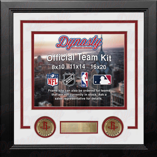 NBA Basketball Photo Picture Frame Kit - Houston Rockets (White Matting, Red Trim) - for just $29.99! 