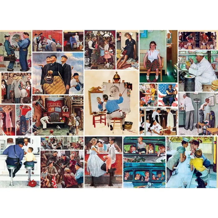 Rockwell Collage Saturday Evening Post 1000 Piece Jigsaw Puzzle MasterPieces - for just $17.99! 