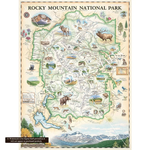 Rocky Mountain National Park 1000 Piece Jigsaw Puzzle Xplorer Maps - for just $24.99! 