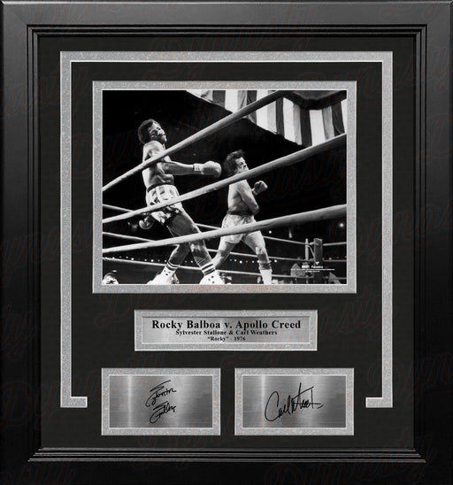 Rocky Balboa v. Apollo Creed 8" x 10" Framed Movie Photo with Engraved Autographs - for just $79.99! 