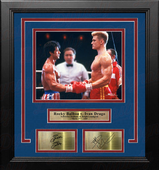 Rocky Balboa v. Ivan Drago 8" x 10" Framed Movie Photo with Engraved Autographs - for just $79.99! 