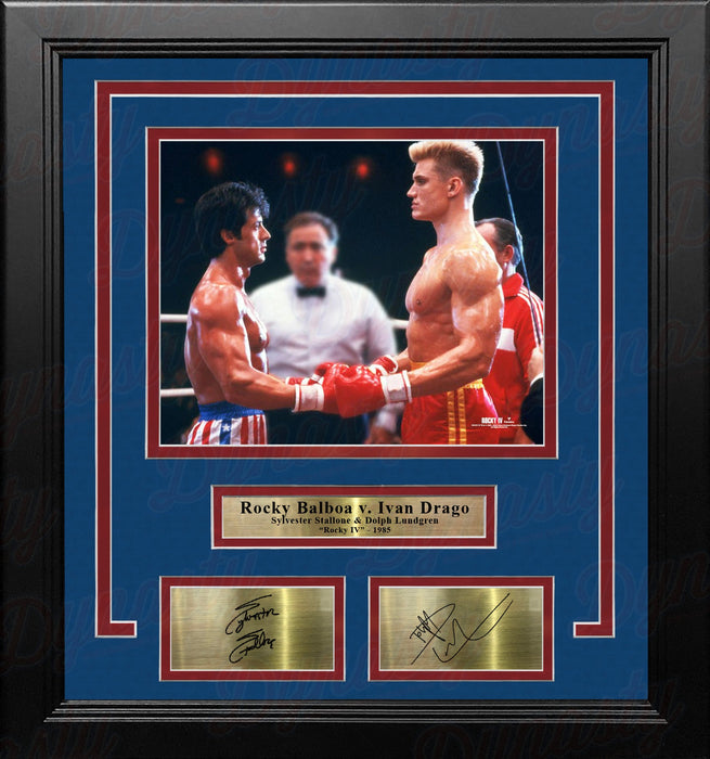Rocky Balboa v. Ivan Drago 8" x 10" Framed Movie Photo with Engraved Autographs - for just $79.99! 