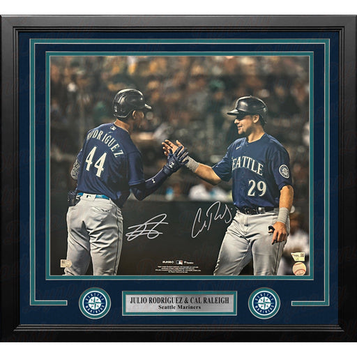 Julio Rodriguez & Cal Raleigh Seattle Mariners Autographed 16" x 20" Framed Baseball Photo - Premium Autographed Framed Baseball Photos - Just $329.99! Shop now at Retro Gaming of Denver