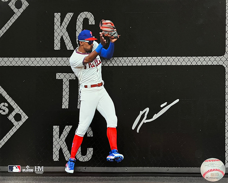 Johan Rojas Double Play Catch Philadelphia Phillies Autographed 11" x 14" Spotlight Baseball Photo - for just $69.99! 