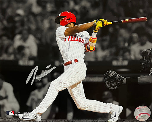 Johan Rojas First Hit Philadelphia Phillies Autographed 11" x 14" Spotlight Baseball Photo - for just $69.99! 