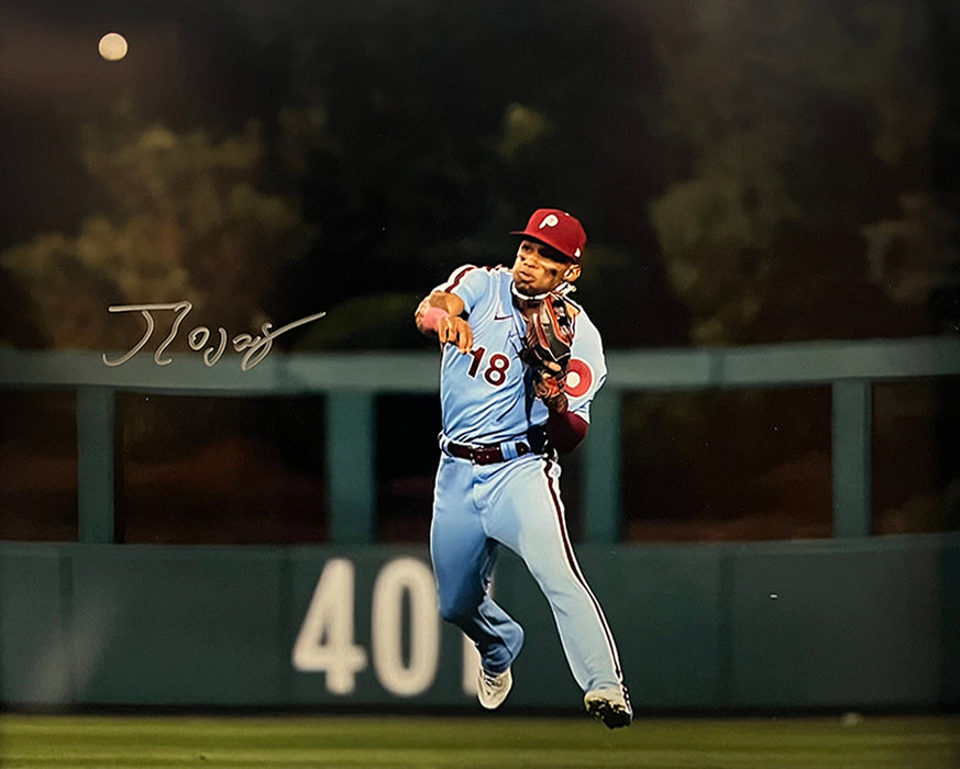 Johan Rojas Throwback Action Philadelphia Phillies Autographed 16" x 20" Baseball Photo - for just $79.99! 