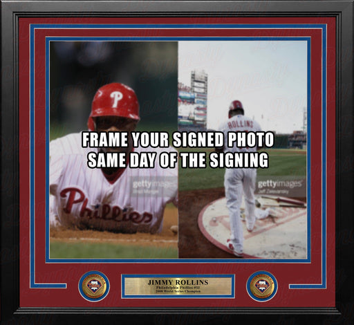 Jimmy Rollins Philadelphia Phillies 2008 World Series Photo Horizontal Frame Kit - for just $39.99! 