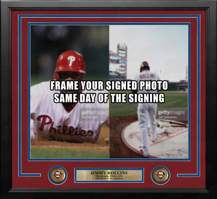 Jimmy Rollins Philadelphia Phillies 2008 World Series Photo Horizontal Frame Kit - for just $39.99! 