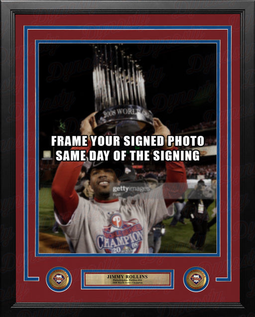 Jimmy Rollins Philadelphia Phillies 2008 World Series Photo Vertical Frame Kit - for just $39.99! 