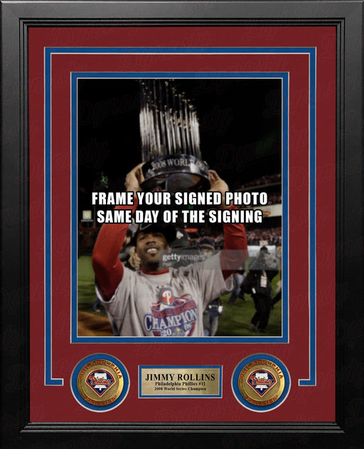 Jimmy Rollins Philadelphia Phillies 2008 World Series Photo Vertical Frame Kit - for just $39.99! 