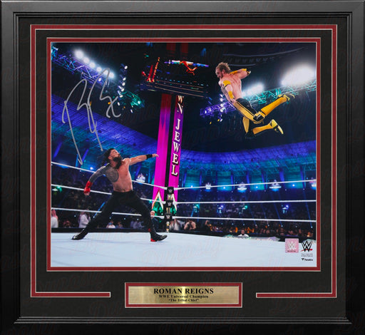 Roman Reigns 2022 Crown Jewel v. Logan Paul Autographed 16" x 20" Framed WWE Wrestling Photo - for just $379.99! 