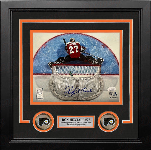 Ron Hextall Above the Crease Philadelphia Flyers Autographed 8" x 10" Framed Hockey Photo - for just $99.99! 