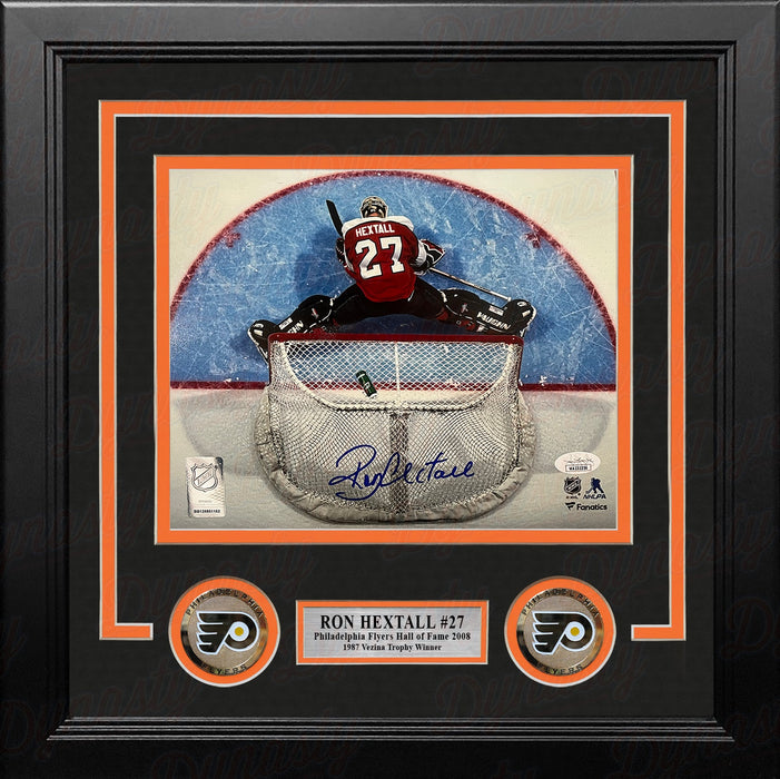Ron Hextall Above the Crease Philadelphia Flyers Autographed 8" x 10" Framed Hockey Photo - for just $99.99! 