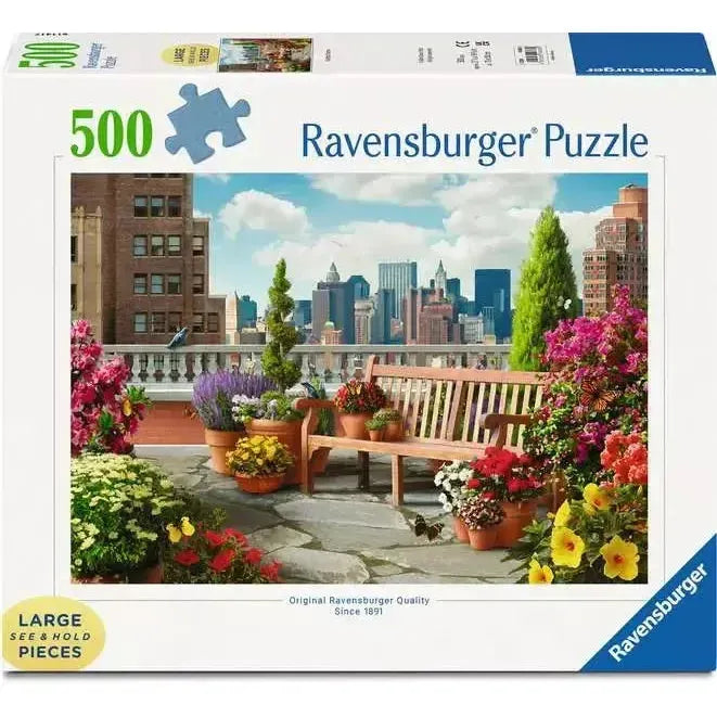 Rooftop Garden 500 Large Piece Jigsaw Puzzle Ravensburger - for just $24.99! 