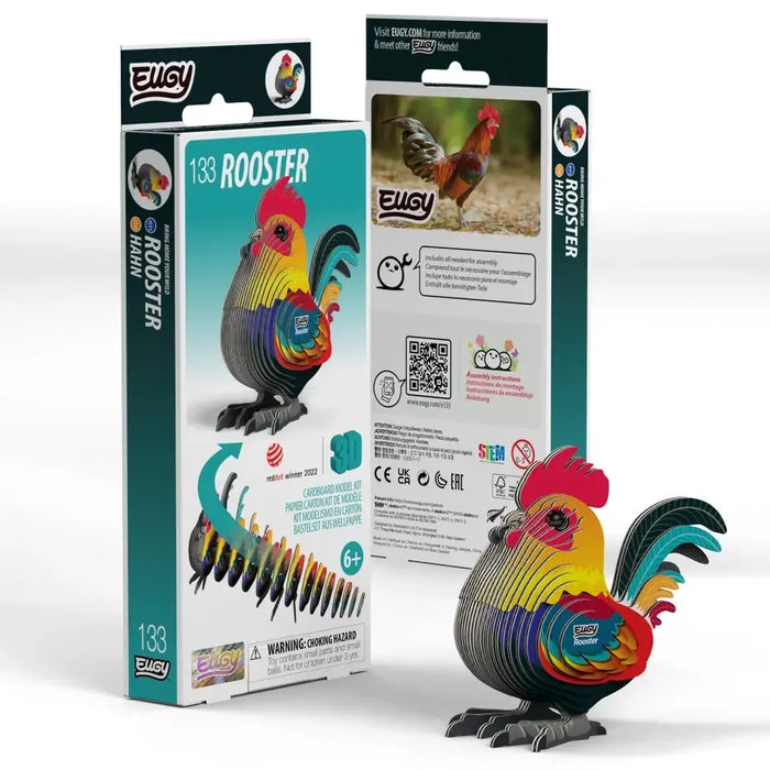Rooster 3D Cardboard Model Kit Eugy - for just $11.99! 