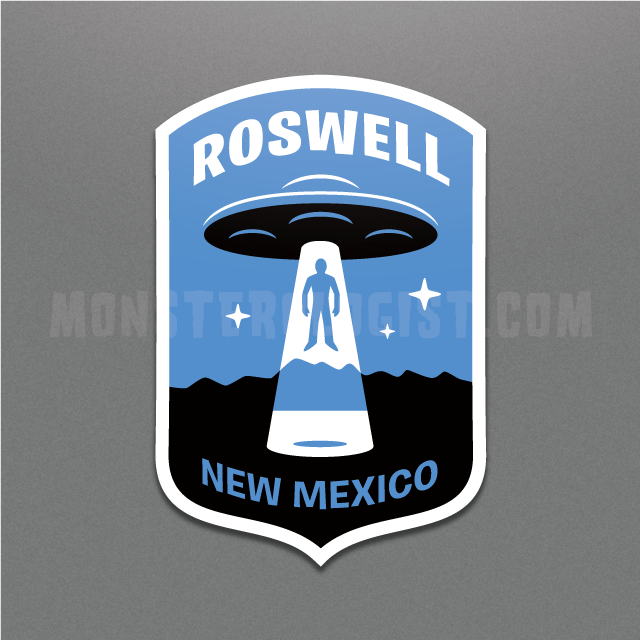 Roswell New Mexico Minimalist Alien Ufo Sticker - for just $3.50! 