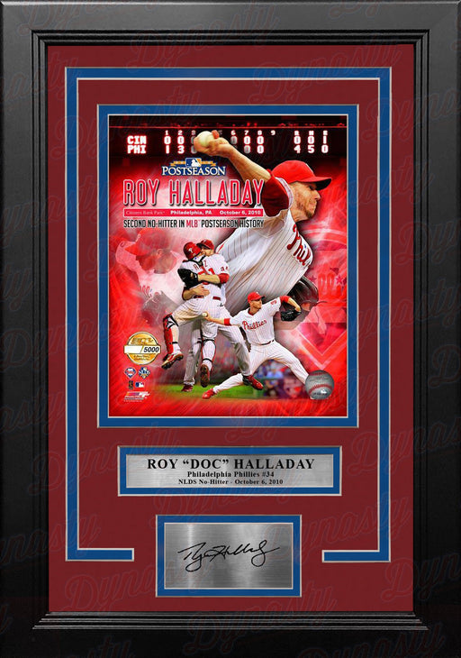 Roy Halladay Philadelphia Phillies No Hitter Collage 8" x 10" Framed Photo with Engraved Autograph - for just $79.99! 