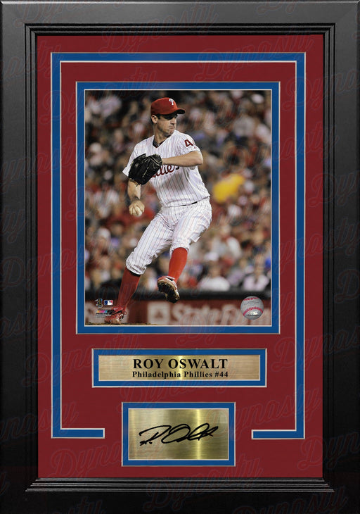 Roy Oswalt in Action Philadelphia Phillies 8" x 10" Framed Baseball Photo with Engraved Autograph - for just $79.99! 