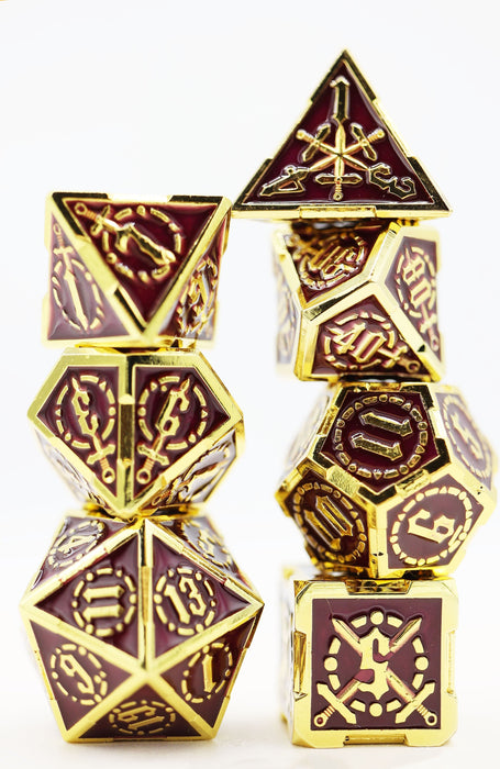 Crossed Swords: Royal Amethyst Sword - Metal RPG Dice Set - for just $39.99! 
