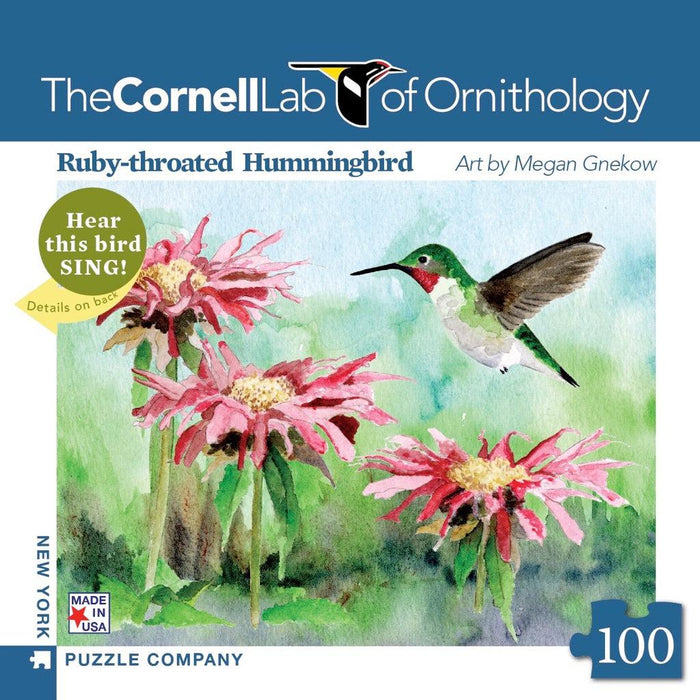 Ruby-throated Hummingbird 100 Piece Mini Jigsaw Puzzle NYPC - for just $11.99! 
