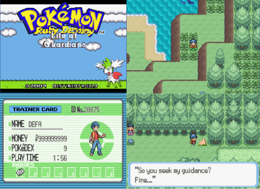 Pokemon Ruby Destiny Life of Guardians GBA ROM Hack Game Boy Advance - for just $18.49! 