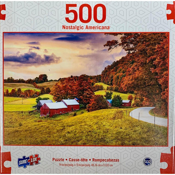 Rural Farm in Autumn Americana 500 Piece Jigsaw Puzzle Sure Lox - for just $14.99! 