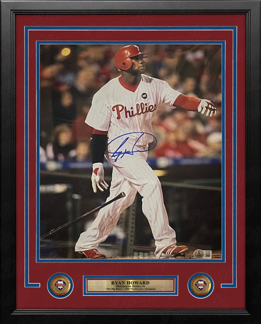 Ryan Howard Philadelphia Phillies Autographed 16" x 20" Framed Baseball Photo - for just $219.99! 