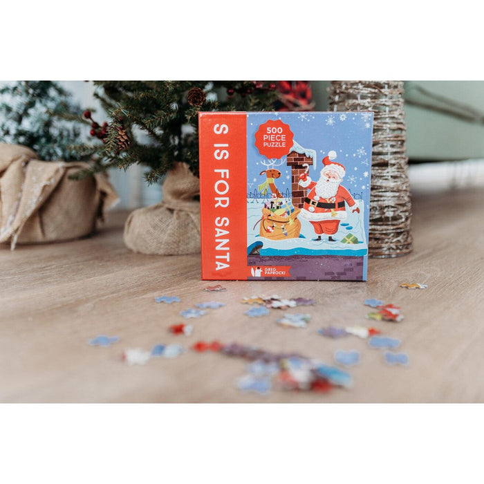 S is for Santa 500 Piece Jigsaw Puzzle Gibbs Smith - for just $17.99! 
