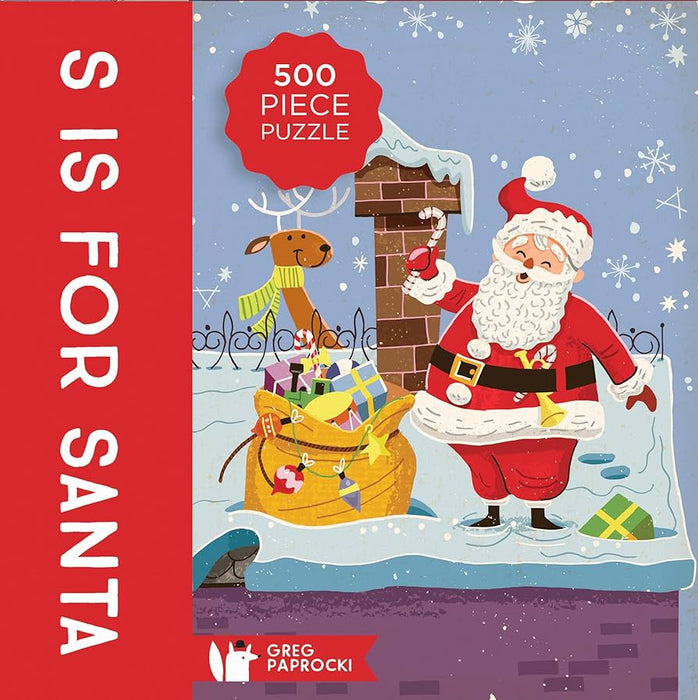 S is for Santa 500 Piece Jigsaw Puzzle Gibbs Smith - for just $17.99! 